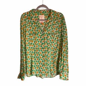 Anthropologie 52 Conversations Pear Print Shirt